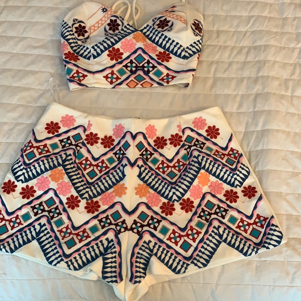 Embroidered Lulu matching two piece